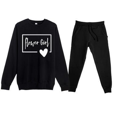 Flower Wedding Day Little Heart Premium Crewneck Sweatsuit Set