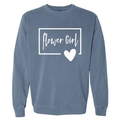 Flower Wedding Day Little Heart Garment-Dyed Sweatshirt