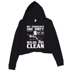 Funny Welding Designs For Dad Metal Workers Blacksmith Crop Fleece Hoodie