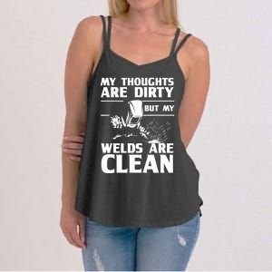 Funny Welding Designs For Dad Metal Workers Blacksmith Women's Strappy Tank