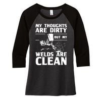 Funny Welding Designs For Dad Metal Workers Blacksmith Women's Tri-Blend 3/4-Sleeve Raglan Shirt