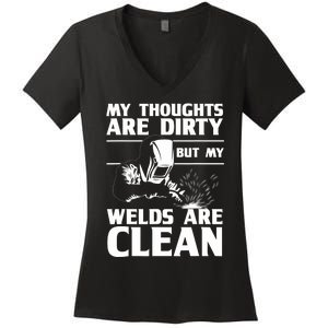 Funny Welding Designs For Dad Metal Workers Blacksmith Women's V-Neck T-Shirt