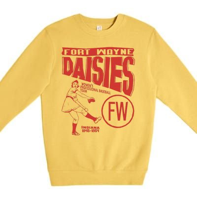 Fort Wayne Daisies Women Professional Baseball Team 1945 Premium Crewneck Sweatshirt