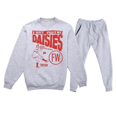 Fort Wayne Daisies Women Professional Baseball Team 1945 Premium Crewneck Sweatsuit Set