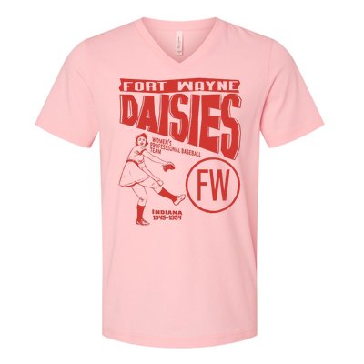 Fort Wayne Daisies Women Professional Baseball Team 1945 V-Neck T-Shirt