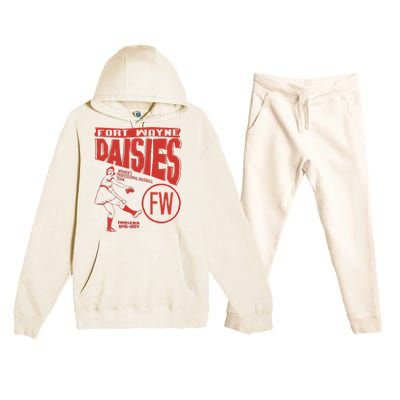 Fort Wayne Daisies Women Professional Baseball Team 1945 Premium Hooded Sweatsuit Set