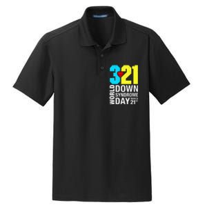 Funny World Down Syndrome Day March 21st Dry Zone Grid Polo