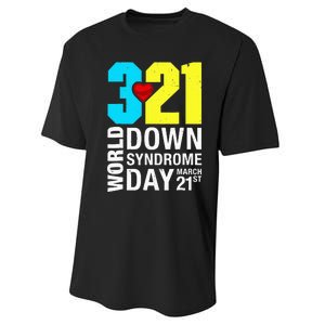 Funny World Down Syndrome Day March 21st Performance Sprint T-Shirt