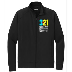 Funny World Down Syndrome Day March 21st Stretch Full-Zip Cadet Jacket