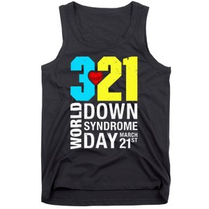 Funny World Down Syndrome Day March 21st Tank Top