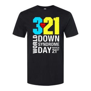 Funny World Down Syndrome Day March 21st Softstyle CVC T-Shirt