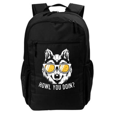Funny Wolf Design Howl You Doin Wolves Backpack