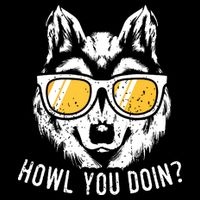 Funny Wolf Design Howl You Doin Wolves Sustainable Bucket Hat