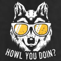 Funny Wolf Design Howl You Doin Wolves Adult Drive Performance Visor