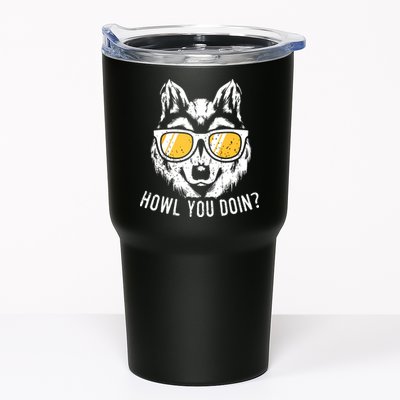 Funny Wolf Design Howl You Doin Wolves Tumbler