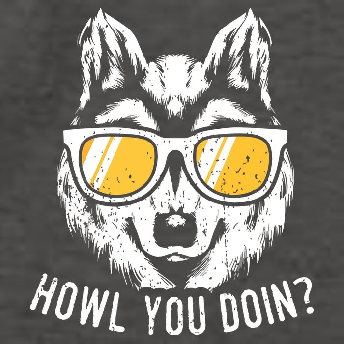 Funny Wolf Design Howl You Doin Wolves Vector Backpack