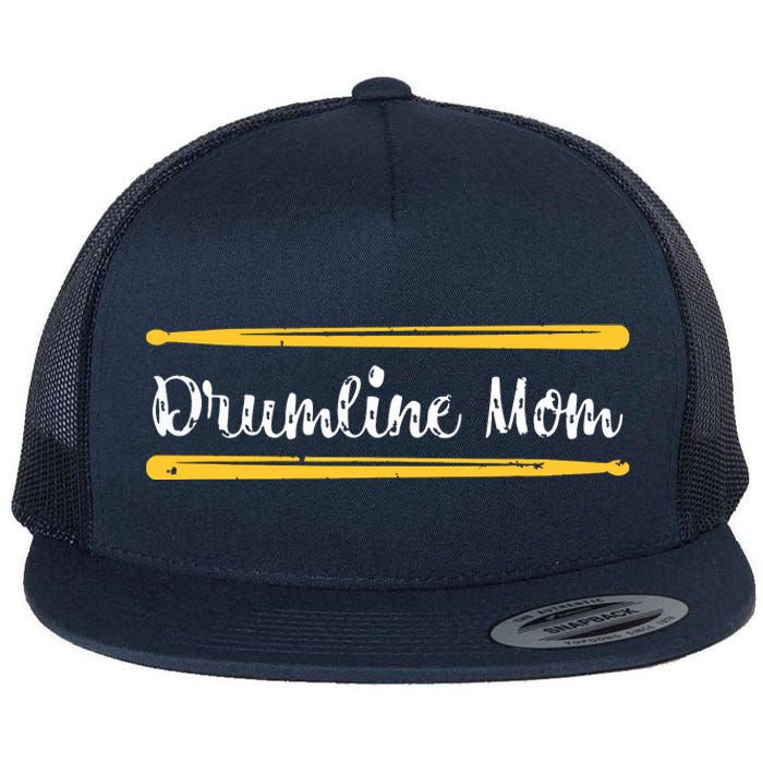 Funny Women Drum Lover Gift DrumLine Mom Flat Bill Trucker Hat