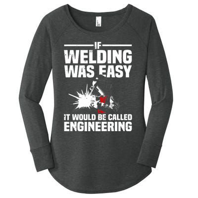 Funny Welding Design Welder Weld Welding Lover Women's Perfect Tri Tunic Long Sleeve Shirt