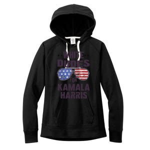 Funny White Dudes For Kamala Harris Sunglasses Usa Women's Fleece Hoodie