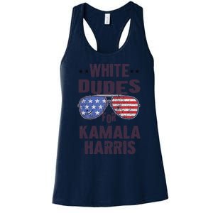 Funny White Dudes For Kamala Harris Sunglasses Usa Women's Racerback Tank