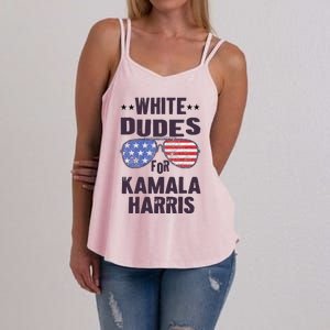 Funny White Dudes For Kamala Harris Sunglasses Usa Women's Strappy Tank