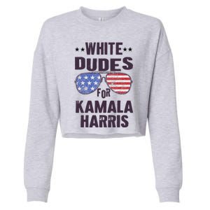 Funny White Dudes For Kamala Harris Sunglasses Usa Cropped Pullover Crew