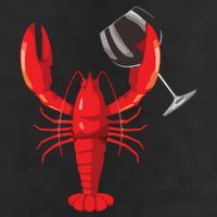 Funny Wine Drinking Lobster Red Crawfish Wine Lovers Gift 7 Panel Mesh Trucker Snapback Hat