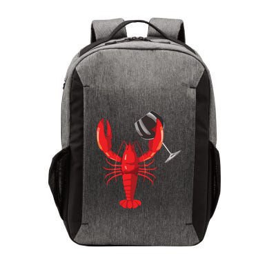 Funny Wine Drinking Lobster Red Crawfish Wine Lovers Gift Vector Backpack