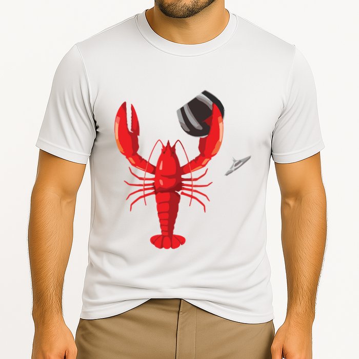 Funny Wine Drinking Lobster Red Crawfish Wine Lovers Gift Performance Shirt
