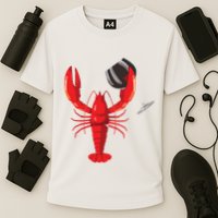 Funny Wine Drinking Lobster Red Crawfish Wine Lovers Gift Performance Shirt