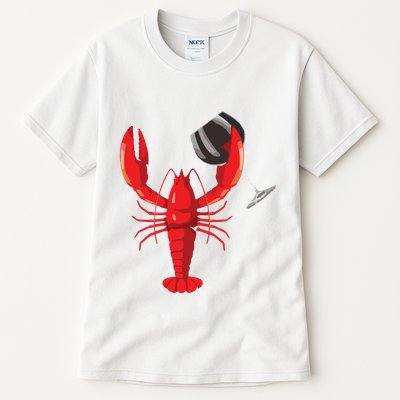 Funny Wine Drinking Lobster Red Crawfish Wine Lovers Gift Tall T-Shirt