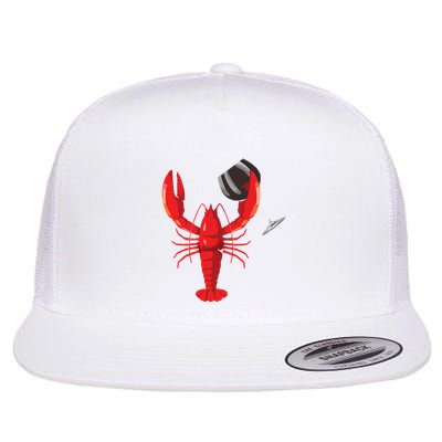 Funny Wine Drinking Lobster Red Crawfish Wine Lovers Gift Flatbill Hat