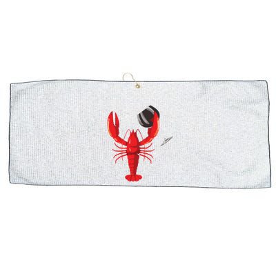 Funny Wine Drinking Lobster Red Crawfish Wine Lovers Gift Large Microfiber Waffle Golf Towel
