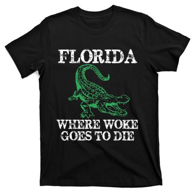 Florida Is Where Woke Goes To Die Crocodile Alligator T-Shirt