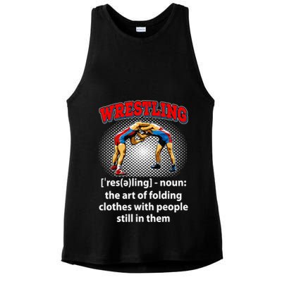 Funny Wrestling Definition The Art Of Folding Clothes Ladies PosiCharge Tri-Blend Wicking Tank