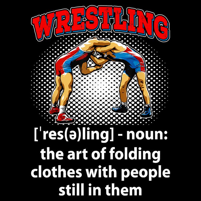 Funny Wrestling Definition The Art Of Folding Clothes Flexfit Unipanel Trucker Cap
