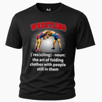 Funny Wrestling Definition The Art Of Folding Clothes Cooling Performance Crew T-Shirt
