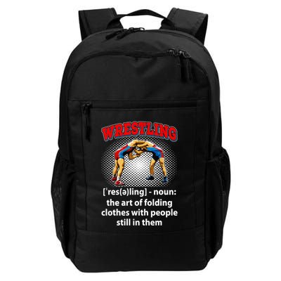 Funny Wrestling Definition The Art Of Folding Clothes Backpack