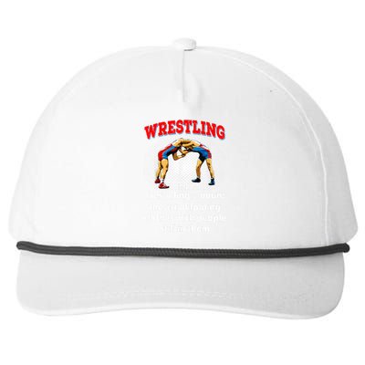 Funny Wrestling Definition The Art Of Folding Clothes Snapback Five-Panel Rope Hat