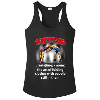 Funny Wrestling Definition The Art Of Folding Clothes Ladies PosiCharge Competitor Racerback Tank