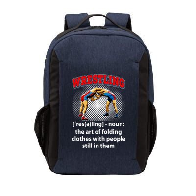 Funny Wrestling Definition The Art Of Folding Clothes Vector Backpack