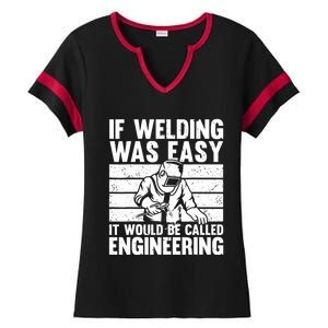 Funny Welding Design For Welder Weld Welding Lover Ladies Halftime Notch Neck Tee