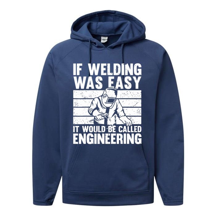 Funny Welding Design For Welder Weld Welding Lover Performance Fleece Hoodie