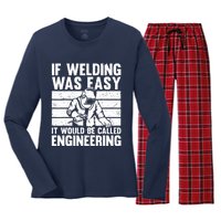 Funny Welding Design For Welder Weld Welding Lover Women's Long Sleeve Flannel Pajama Set 