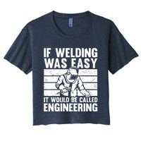 Funny Welding Design For Welder Weld Welding Lover Women's Crop Top Tee