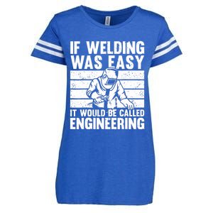 Funny Welding Design For Welder Weld Welding Lover Enza Ladies Jersey Football T-Shirt