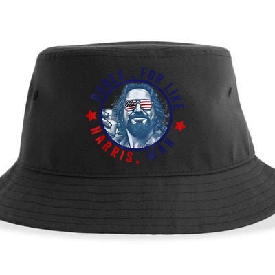 Funny White Dudes For Harris 2024 Dudes For Like Harris Man Gift Sustainable Bucket Hat