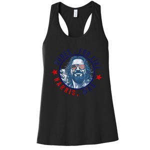 Funny White Dudes For Harris 2024 Dudes For Like Harris Man Gift Women's Racerback Tank