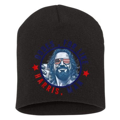 Funny White Dudes For Harris 2024 Dudes For Like Harris Man Gift Short Acrylic Beanie