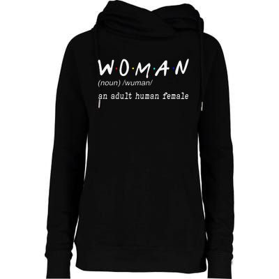 Funny Woman Definition Noun An Adult Human Female For Womens Funnel Neck Pullover Hood